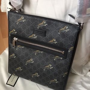 Gucci Black Messenger Bag Men Brand New